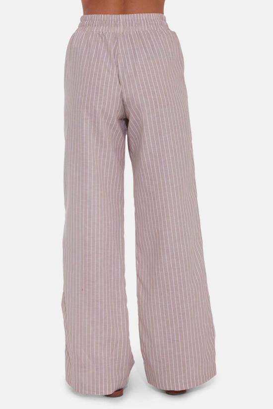  더 타일 클럽 스트레이트 팬츠 타일 클럽 쥘스 코튼/리넨 팬츠 베이지 스트라이프 - THE TILE CLUB