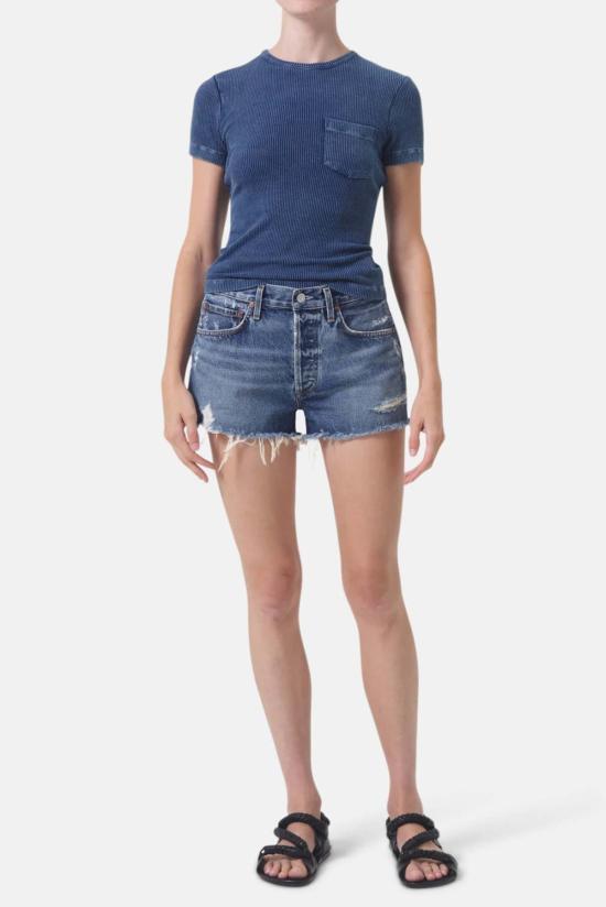  에이골디 데님 숏팬츠 아골드 파커 빈티지 컷오프 숏 다크 스왑밋