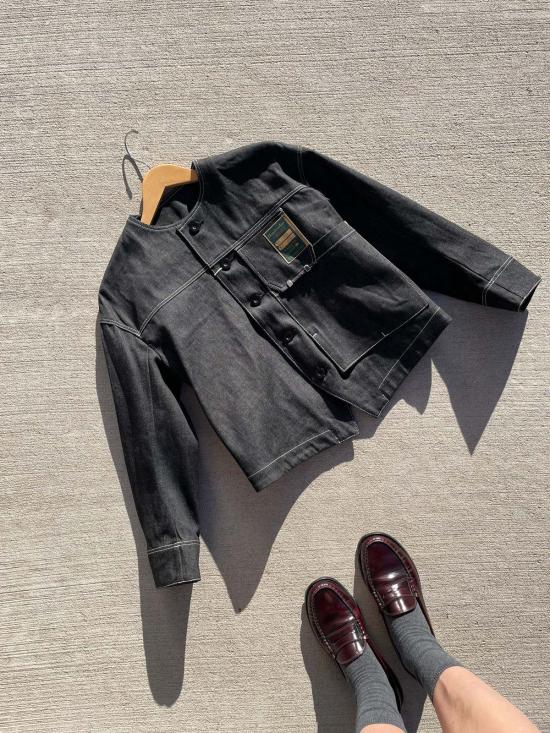  Aseedoncloud 데님 자켓 Hw 블루종 재킷 블랙 데님