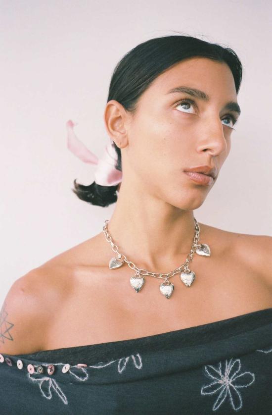  몬도 몬도 목걸이/팬던트 하트번 네크리스 실버 - MONDO MONDO