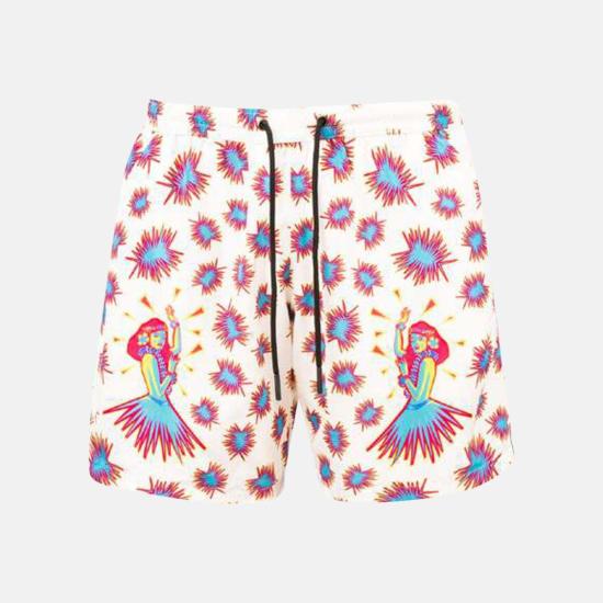  마우나케아 숏팬츠 마우나 케아 훌라 보드쇼츠 화이트/아이리디슨트 스타일 그래픽