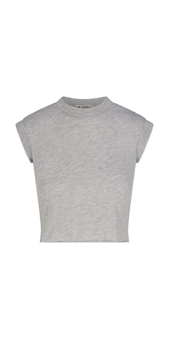  에태르네 민소매 티셔츠 에테르네 크롭드 머슬 탱크 그레이 - ETERNE