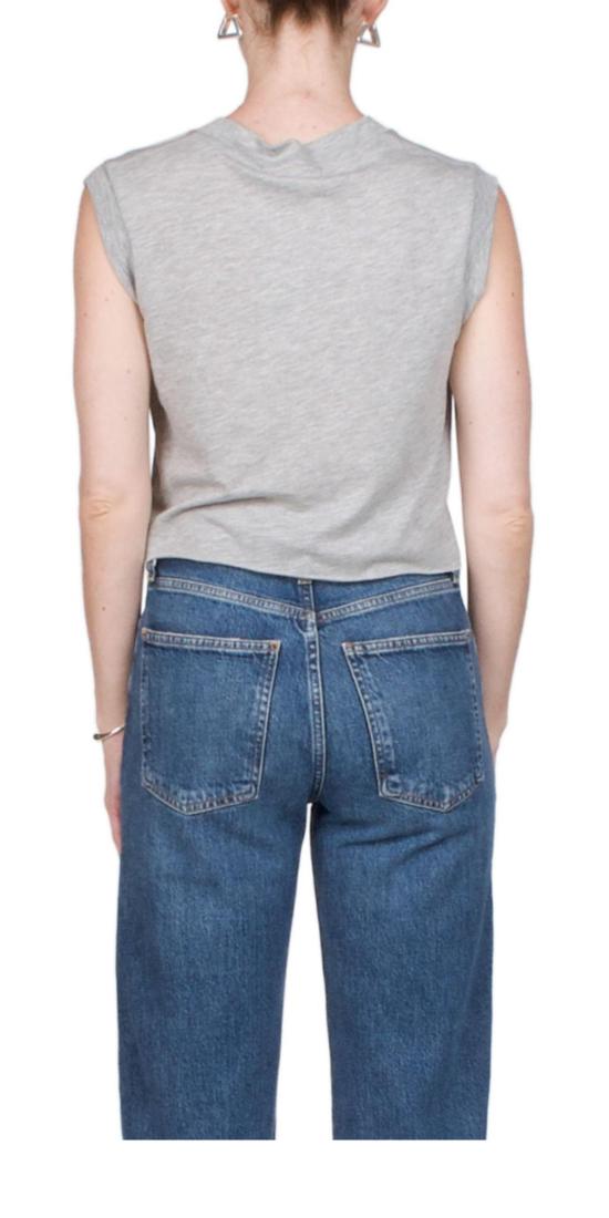  에태르네 민소매 티셔츠 에테르네 크롭드 머슬 탱크 그레이 - ETERNE