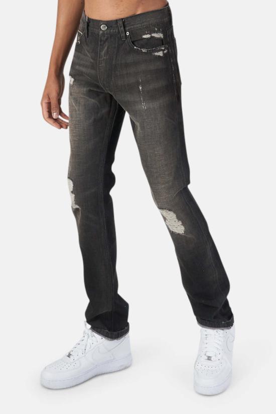  블루&크림 데님 팬츠 HL 디스트레스드 진 블랙 - BLUE&CREAM