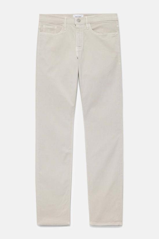  프레임 스트레이트 팬츠 데님 L 옴 슬림 브러시드 트윌 밀크 베이지