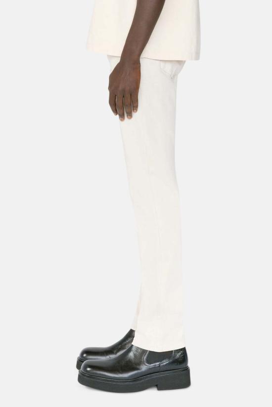  프레임 스트레이트 팬츠 데님 L 옴 슬림 브러시드 트윌 밀크 베이지 - FRAME