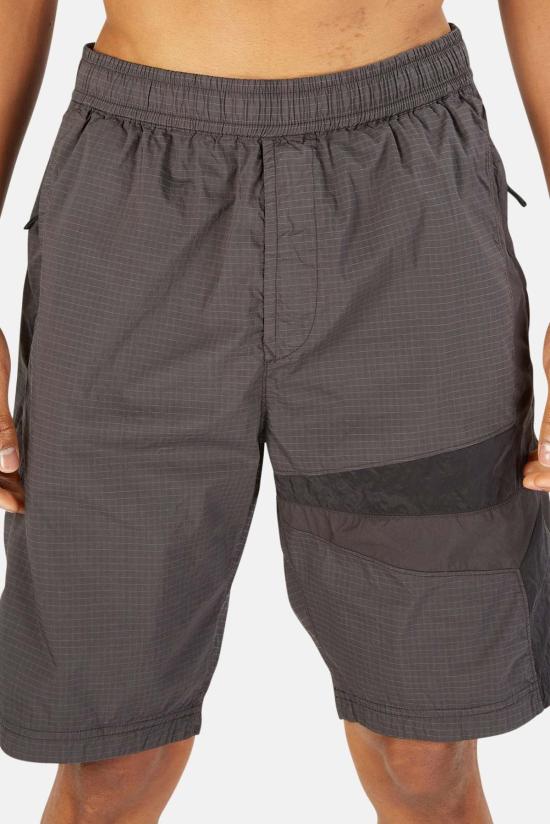  스톤 아일랜드 숏팬츠 나일론 립스톱 스타 인레이 반바지 차콜