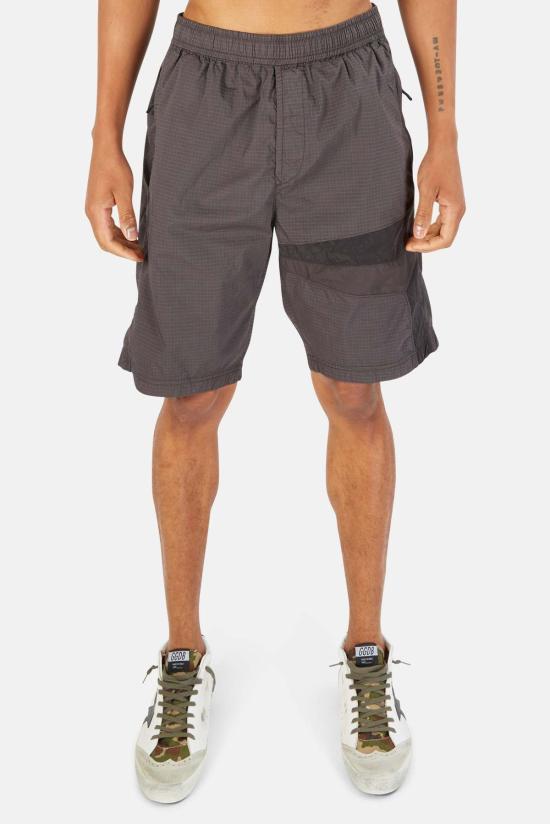  스톤 아일랜드 숏팬츠 나일론 립스톱 스타 인레이 반바지 차콜 - STONE ISLAND