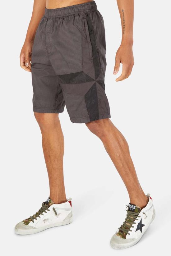  스톤 아일랜드 숏팬츠 나일론 립스톱 스타 인레이 반바지 차콜 - STONE ISLAND