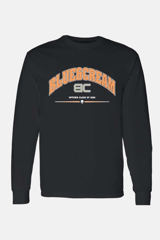  블루&크림 긴팔 티셔츠 BNCMSU22 34 BLACK