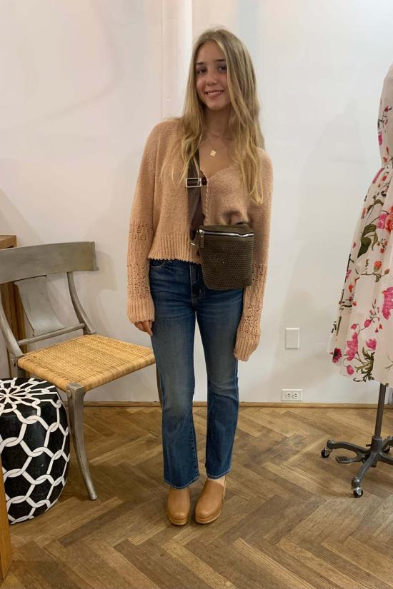  닐리로탄 데님 팬츠 닐리 로탄 부츠 컷 진 클래식 워시 - NILI LOTAN