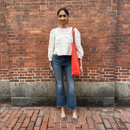  닐리로탄 데님 팬츠 닐리 로탄 부츠 컷 진 클래식 워시 - NILI LOTAN