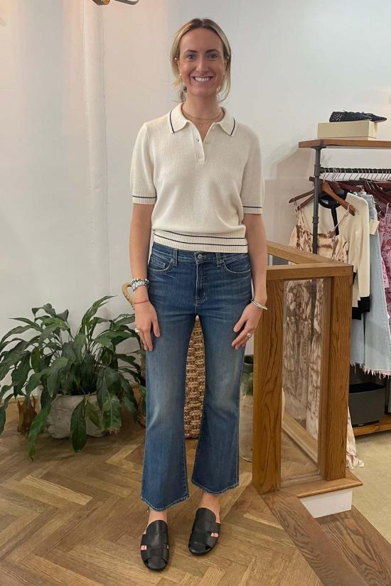  닐리로탄 데님 팬츠 닐리 로탄 부츠 컷 진 클래식 워시 - NILI LOTAN