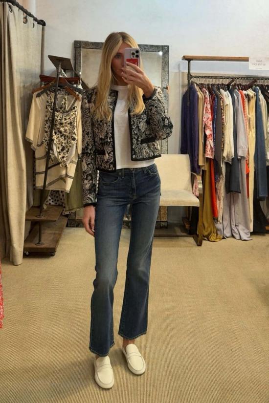  닐리로탄 데님 팬츠 닐리 로탄 부츠 컷 진 클래식 워시 - NILI LOTAN