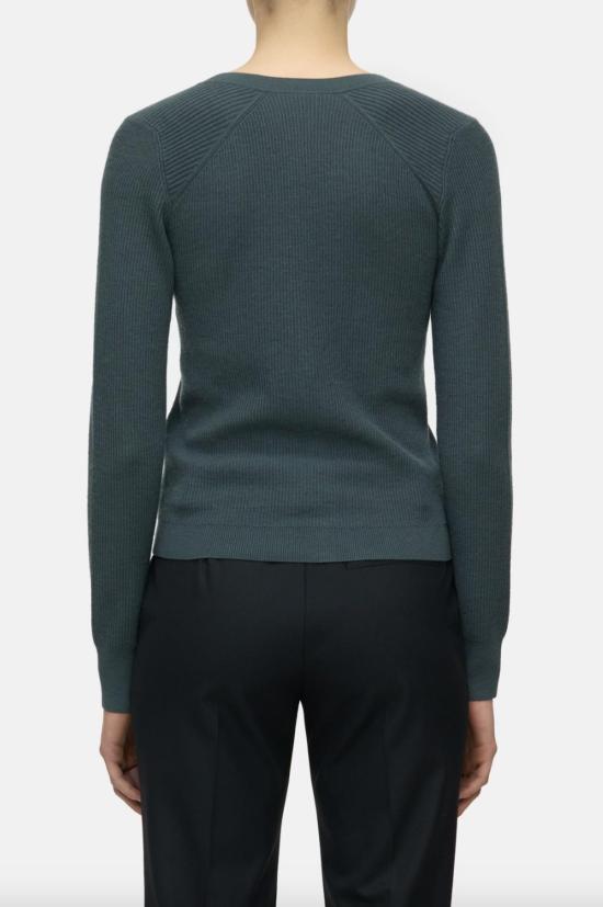  클로즈드 가디건 닫힌 V넥 카디건 스웨터 피니 그린 - CLOSED