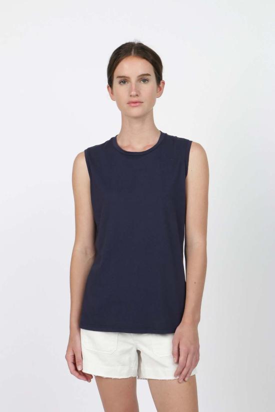  벨벳 민소매 티셔츠 머슬 탱크탑 - VELVET