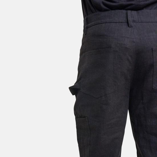  블루&크림 스트레이트 팬츠 카펜터 팬츠 블랙 - BLUE&CREAM