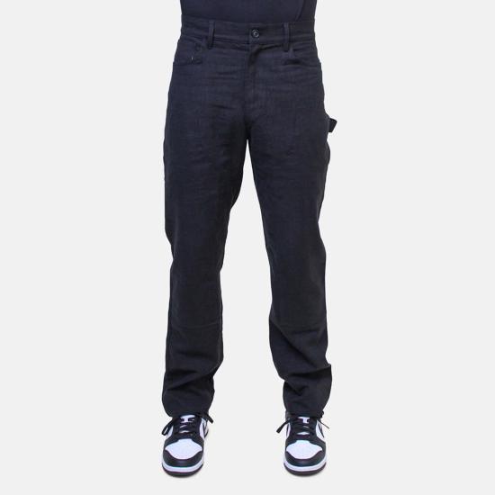  블루&크림 스트레이트 팬츠 카펜터 팬츠 블랙 - BLUE&CREAM