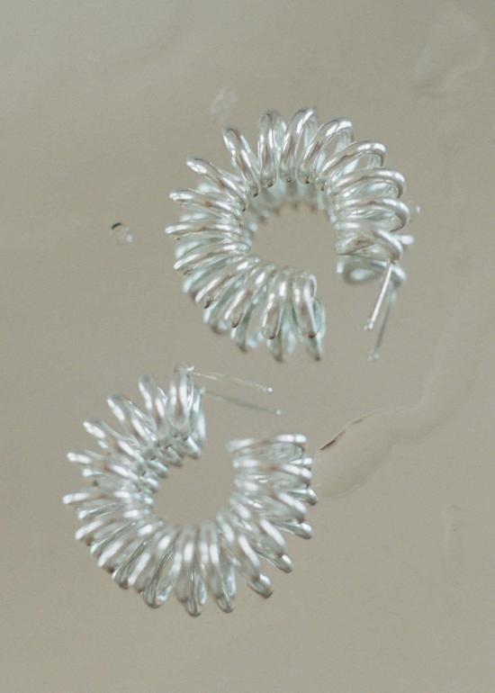  모던 위빙 이어링 핸드 터닝 와이어 스파이럴 - MODERN WEAVING