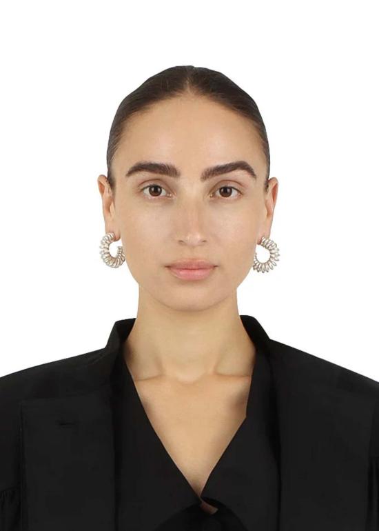  모던 위빙 이어링 핸드 터닝 와이어 스파이럴