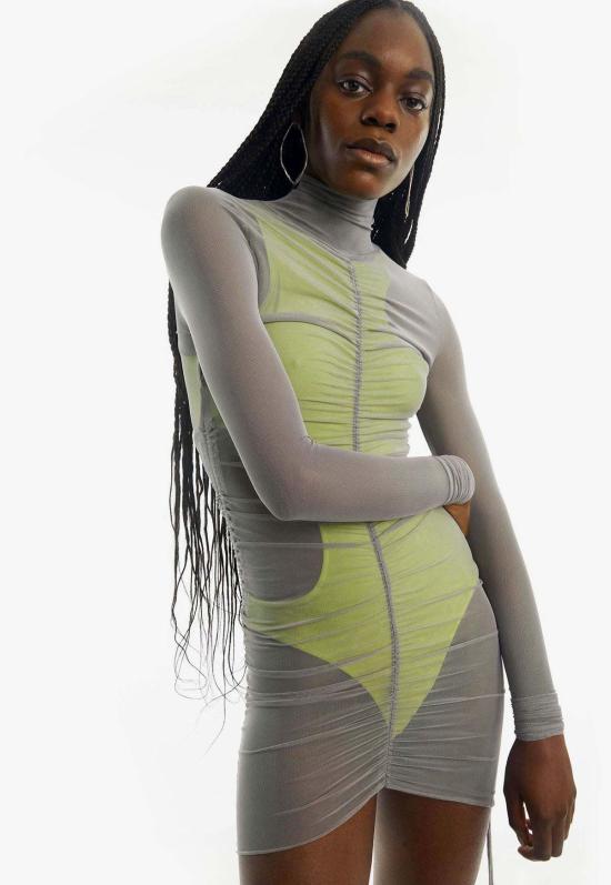  Oval Square 숏 원피스 오벌 스퀘어 오스 새시 드레스 스톤