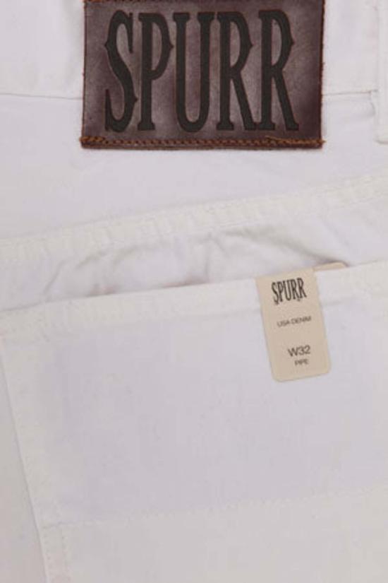  사이먼 스퍼 데님 팬츠 Simon Spurr 파이프 레그 트윌 데님 화이트 - SIMON SPURR