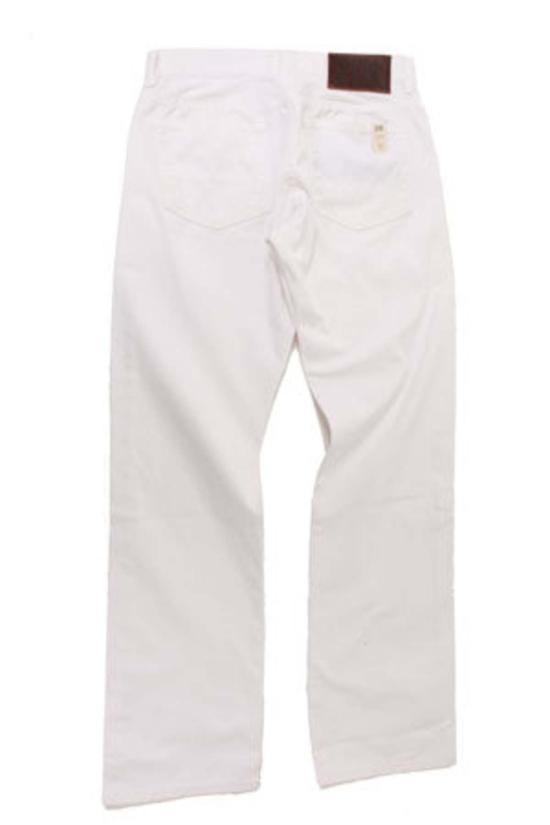  사이먼 스퍼 데님 팬츠 Simon Spurr 파이프 레그 트윌 데님 화이트