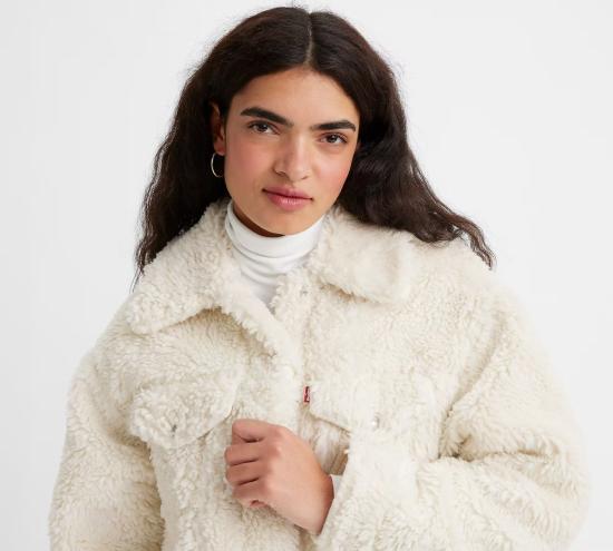  리바이스 자켓 Levi's Baby Bubble Sherpa Trucker Jacket 코코넛 밀크 - LEVI'S