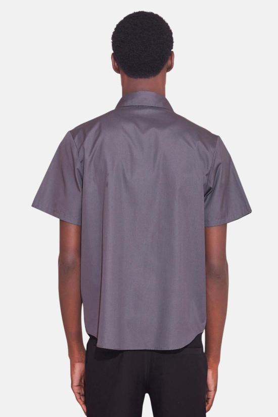  Blue&Cream 반팔 셔츠 블루&크림 팝린 반팔 버튼다운 차콜 - BLUE&CREAM