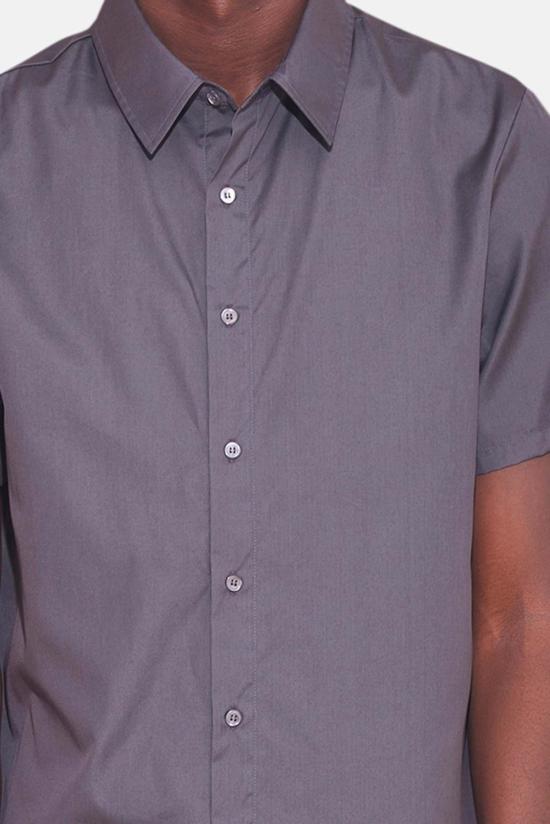  Blue&Cream 반팔 셔츠 블루&크림 팝린 반팔 버튼다운 차콜 - BLUE&CREAM