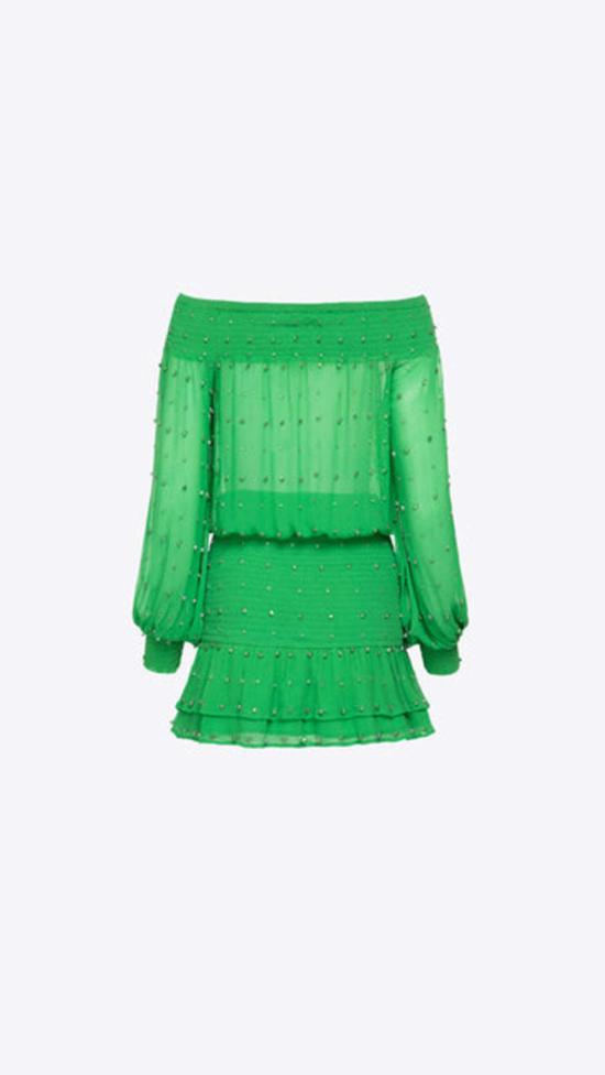  레트로페테 숏 원피스 타이샤 드레스 켈리 그린 - RETROFETE