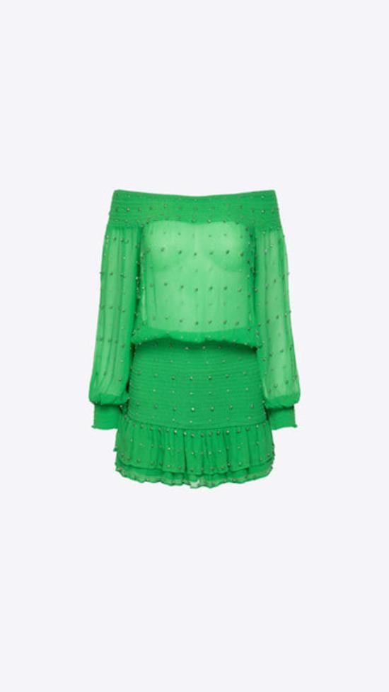  레트로페테 숏 원피스 타이샤 드레스 켈리 그린