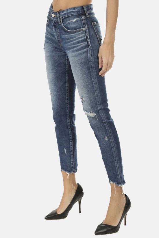  마우지 데님 팬츠 무시 글렌데일 스키니 진 블루 - MOUSSY