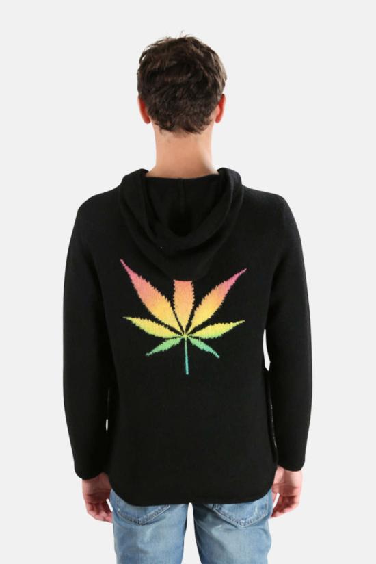  Harden 후드 티셔츠 하든 X 블루&크림 리프 캐시미어 후드 블랙/레인보우 - OTHER BRANDS