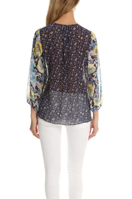  즈와 블라우스 조이 티슬 탑 다크 네이비 - JOIE