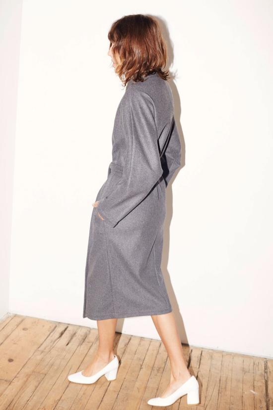  다두라 코트 다투라 울 기모노  차콜 - DATURA