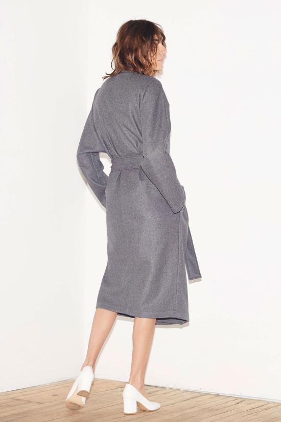  다두라 코트 다투라 울 기모노  차콜 - DATURA