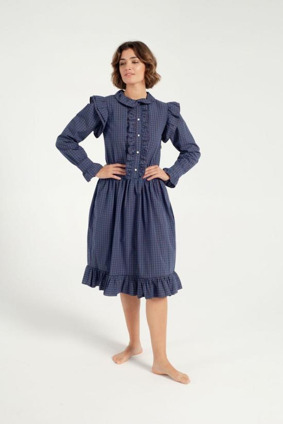  BATSHEVA 숏 원피스 Batsheva 긴팔 클로드 드레스 다르마리스코타 타탄 - OTHER BRANDS