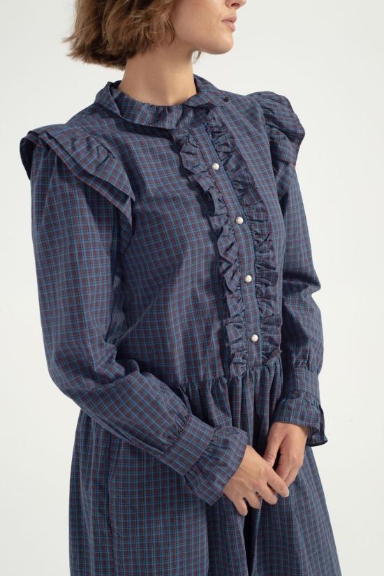  BATSHEVA 숏 원피스 Batsheva 긴팔 클로드 드레스 다르마리스코타 타탄 - OTHER BRANDS