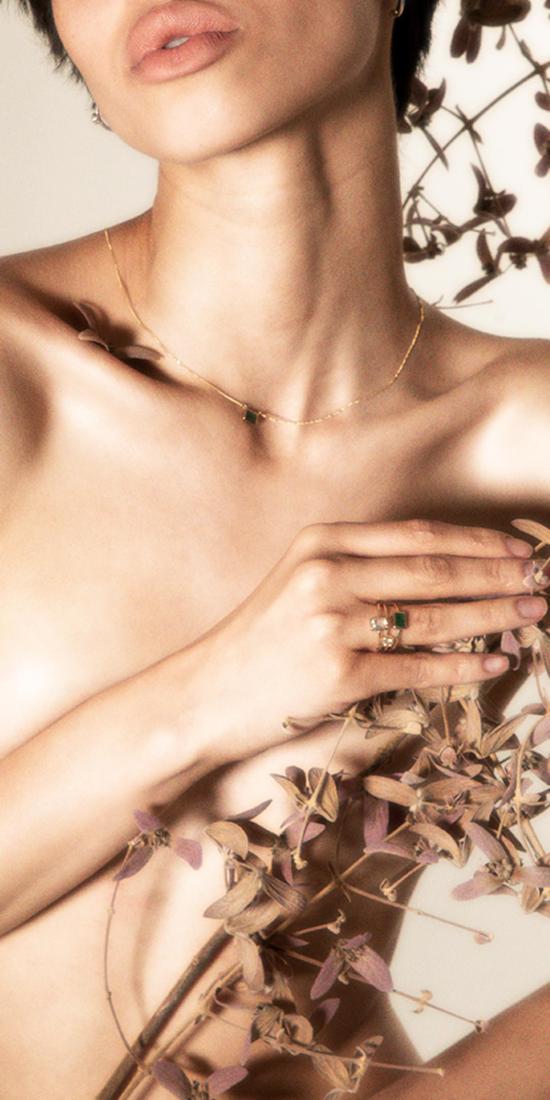  로렌 스튜어트 반지 라운드 컷 베젤 링 - LOREN STEWART