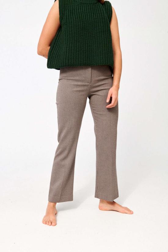  노미아 크롭 팬츠 크롭 플레어 팬츠 블랙 멀티 - NOMIA