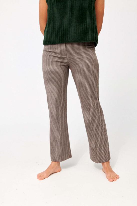  노미아 크롭 팬츠 크롭 플레어 팬츠 블랙 멀티 - NOMIA