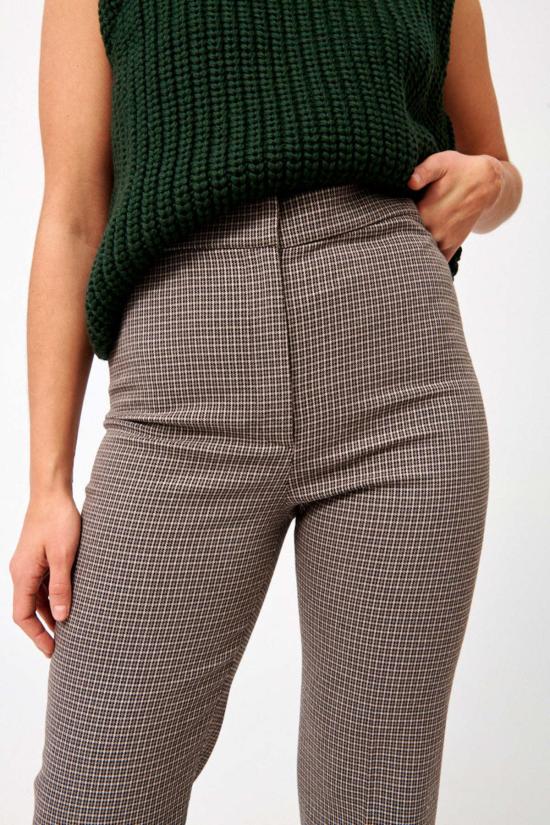  노미아 크롭 팬츠 크롭 플레어 팬츠 블랙 멀티