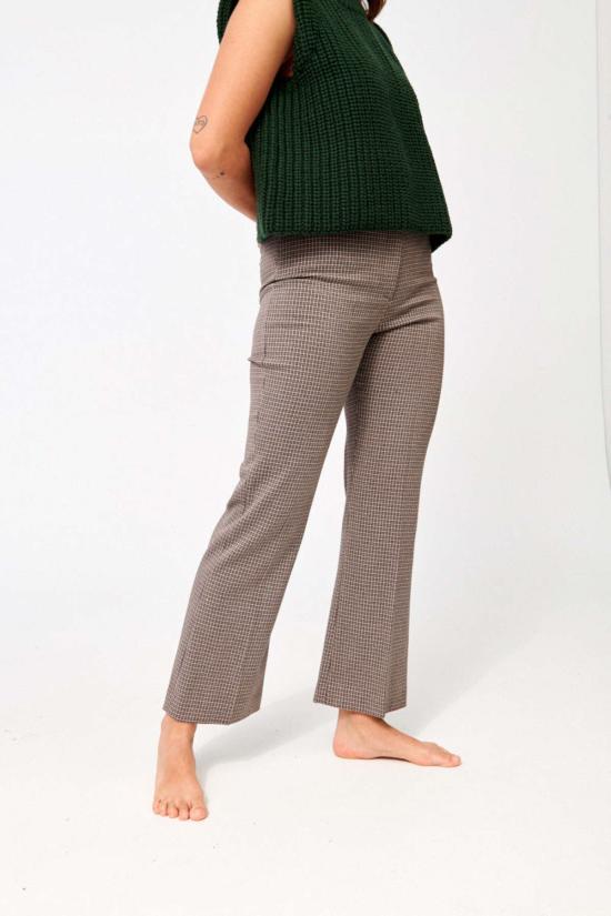  노미아 크롭 팬츠 크롭 플레어 팬츠 블랙 멀티 - NOMIA