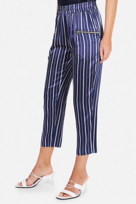  라장스 스트레이트 팬츠 라젠스 리 실크 팬츠 멀티 - L'AGENCE