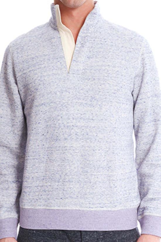  Blue&Cream 긴팔 셔츠 블루&크림 팝 칼라 탑 라벤더 - BLUE&CREAM