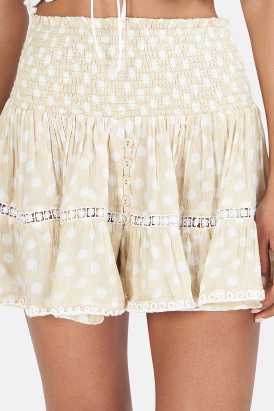  선데이 세인트 트로페즈 숏 스커트 선데이 생트로페 폼포네트 도트 스커트 세이블 - SUNDAY SAINT-TROPEZ