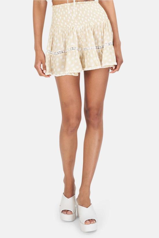  선데이 세인트 트로페즈 숏 스커트 선데이 생트로페 폼포네트 도트 스커트 세이블 - SUNDAY SAINT-TROPEZ