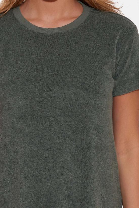  더 타일 클럽 숏 원피스 타일 클럽 테리 티 드레스 그린 - THE TILE CLUB