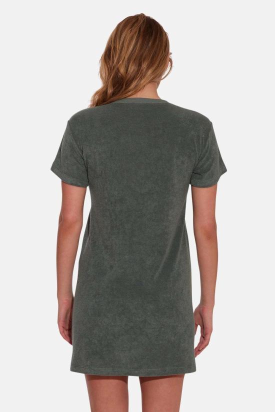  더 타일 클럽 숏 원피스 타일 클럽 테리 티 드레스 그린 - THE TILE CLUB